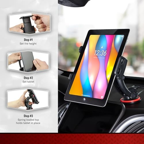 Tuff Tech Universal Car Phone Holder – Super Stick Windshield & Dash Mount for Secure Smartphone Access and Enhanced Visibility, Ideal for Safe Driving and Hands-Free Navigation
