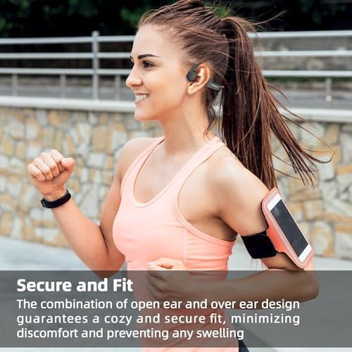 Revolutionize Your Workout with Waterproof Bone Conduction Headphones – Bluetooth 5.3 Open-Ear Sports Earbuds for Active Lifestyles – 10-Hour Battery Life and Built-in Microphone for Seamless Communication – Lightweight Ergonomic Design Perfect for Running, Cycling, and Gym Activities – Stay Alert and Enjoy Premium Sound Quality While Staying Connected