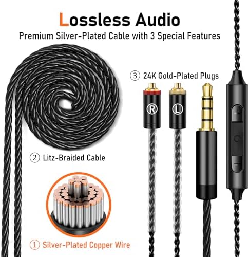 Unleash Exceptional Sound Quality with Vibes 202 MC USB-C Wired Earbuds: Premium Hi-Fi Audio, Advanced Noise Isolation, Ergonomic Comfort for i Phone 15/16 – Built-In Microphone for Effortless Communication & Durable Silver-Plated Cable – Includes Portable Case for On-the-Go Convenience