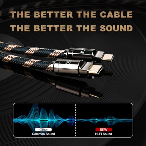 SKW USB C to USB C 3.1 Cable, High Speed Type C 10Gbps 4K Video Data Transfer 100W(5A) Charger Cable with E-Marker 6.5ft / 2M – Enhanced Compatibility and Speed