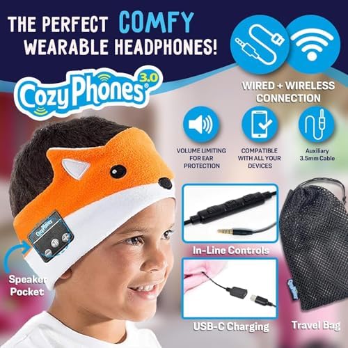 Charming Panda-Themed Bluetooth Headphones for Toddlers – Safe Volume Control Wireless Earphones with Versatile 3.5 mm Connectivity – Perfect Travel Accessory for Kids – Lightweight Comfort for All-Day Enjoyment