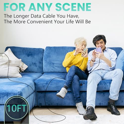 Universal 6-in-1 Multi-Device Charging Cable – 10 FT USB A/C Fast Charger for i Watch Ultra/SE/9/8/7/6/5/4/3 & i Phone 16/15/14/13/11/12/Galaxy Devices – Unmatched Durability, Travel-Ready Design & Seamless Connectivity for Efficient Power Solutions on the Go