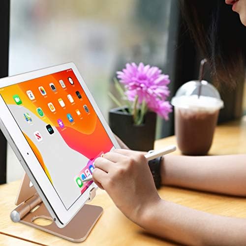 Aduro U-Rise XL Foldable Aluminum Tablet & Phone Stand – Versatile Adjustable Holder for i Phone, i Pad Pro, Nexus, and E-Readers (4-12″) – Premium Stability, Ergonomic Design, and Portable Convenience for Home & Office Use