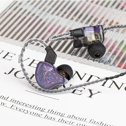 YINYOO KZ ZST Colorful Hybrid In-Ear Earphones – 1 BA + 1 DD Hi-Fi Wired Gaming Headset with Noise Isolation for Superior Audio Clarity – Stylish, Ergonomic Design for Enhanced Comfort and Compatibility