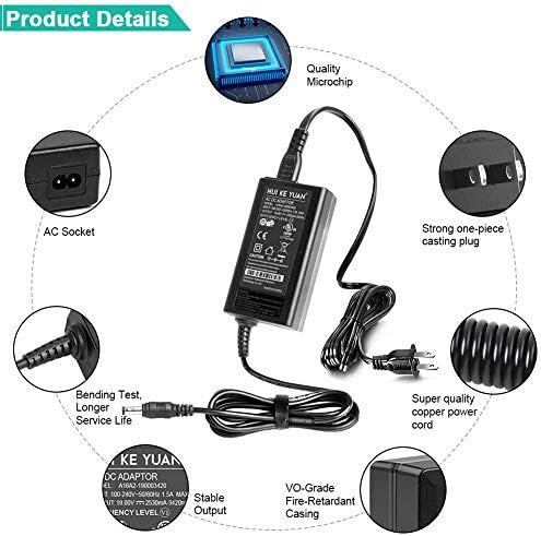 HKY 19 V 65 W AC Adapter Charger for Harmon Kardon Aura Series – Ultimate Replacement Power Supply for Aura Studio 1, 2, 3, 4 & Aura Plus Wireless Speakers – Fast, Efficient Charging with Enhanced Safety Features and Universal Compatibility