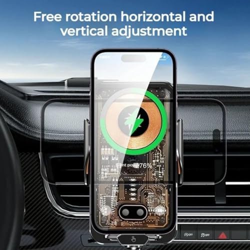 Revolutionize Your On-the-Go Charging with the 66 W Fast Car Wireless Charger & Automatic Clamping Phone Holder – Effortless Navigation Support for Apple & Android Devices – Sleek Black Design for Modern Interiors – High-Speed Charging & Universal Compatibility for Busy Lifestyles