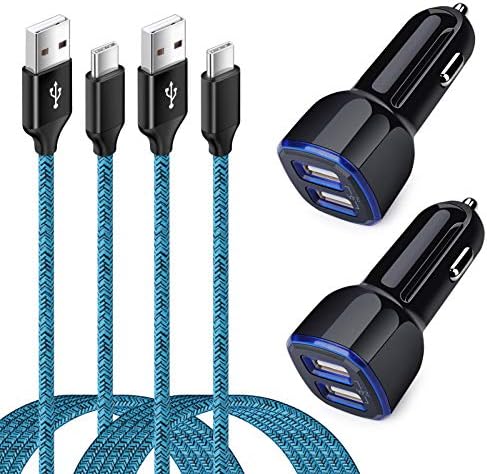 Rapid Charge Dual USB Car Charger with Fast Type C Cable – Universal Fit for Samsung Galaxy S20, Moto G Power & More – Compact, Safety-Enhanced Design for Efficient On-the-Go Charging, Perfect for Busy Lifestyles