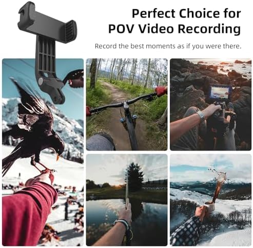 SOH Adjustable Phone Chest Strap Harness Mount – Ultimate Hands-Free POV Video Recording Solution for Biking, Kayaking, Fishing & Skateboarding – Compatible with DJI Action, Go Pro, Insta360 & More – Lightweight, Durable & 360-Degree Rotation for Seamless Adventures