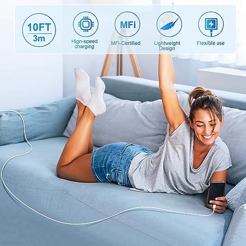 Swift Charge 20 W USB-C Charger for i Phone 15 & i Pad – 6 FT Cable Included – Rapid Power Solution for i Phone 16 Pro Max, i Pad Pro, Mini & Air – Lightweight, Durable, and Versatile Charging Block for All Your Devices – Say Goodbye to Long Wait Times with Enhanced Compatibility and Safety Features