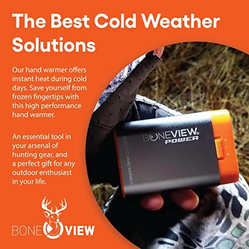 Ultimate Electric Hand Warmer & Power Bank by Bone View – 9900 m Ah Rechargeable Battery with Rapid Heat & Integrated Flashlight – Essential Camping Gadget for Hunters, Fishers & Outdoor Enthusiasts – Lightweight, Durable, Multi-Device Charging Solution