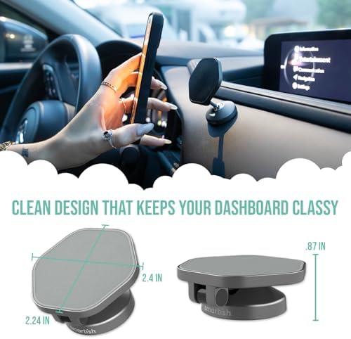 Elevate Your Driving Experience with the Smartish Mag Safe Car Mount – Mountaineer | Premium Magnetic Phone Holder for i Phone 16/15/14/13/12 | Extra Strength Adhesive for Secure Dashboard Mounting | Stylish Beige Design with 360-Degree Rotation for Optimal Viewing | Perfect Accessory for Seamless Connectivity and Navigation