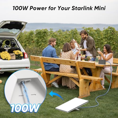 Starlink Mini Power Cable – 9.8 FT USB C to DC, 100 W Fast Charging, 18 AWG Pure Copper, PD Chip for Optimal Performance, Ideal for Outdoor Travel and Car Charging, Essential Accessory for Starlink Mini Kit Users