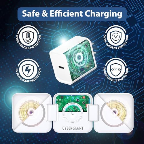 Revolutionary 3-in-1 Foldable Apple Charging Station: Compact Magnetic Dock for i Phone, Air Pods & i Watch – Travel-Ready Power Hub with Adaptor & Protective Case (Chic White) – Enhanced Speed for Seamless Device Compatibility and Streamlined Charging Solutions