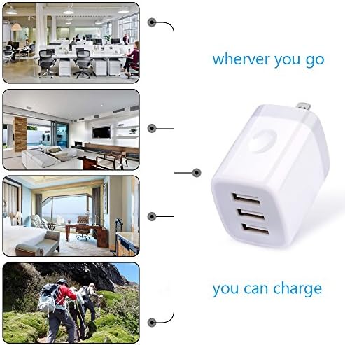 Rapid Charge Cube: High-Performance USB Wall Adapter (3.1 A) for i Phone & Samsung Devices – Compact Multi-Port Charger with Enhanced Safety Features for On-the-Go Convenience and Universal Compatibility