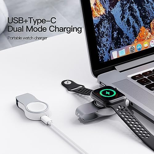 Revolutionary Magnetic Apple Watch Charger – Portable, Cableless Fast Charging Solution for All Series 1-9, SE & Ultra – Lightweight Design for Effortless Travel – Sleek White Finish for Maximum Compatibility and Efficiency