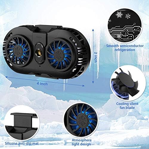 Neveika Phone Cooler, Cellphone Radiator with Dual Semi-Conductor Cooling Chip, Mobile Phones with a Width of 6 to 8 cm for Tiktok Live Streaming, Outdoor Vlog, Mobile Gaming. – Enhanced Compatibility and Speed