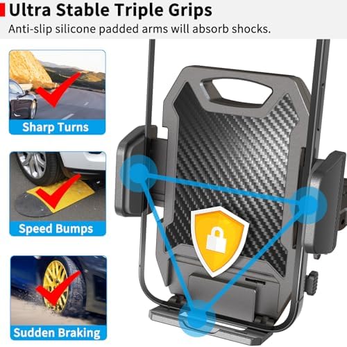 APPS2 Enhanced CD Slot Car Phone Mount with 15 W Wireless Charging – Effortless One-Hand Operation & Hands-Free Design for i Phone 11 to 16 Pro Max – Sturdy, Secure Installation for Safe Driving and Seamless Navigation