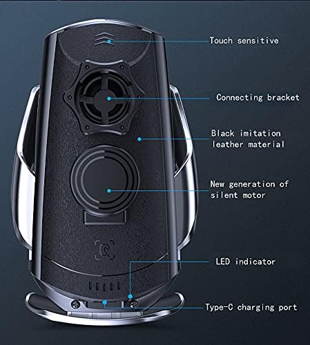 Smart Sensor Wireless Car Charger & Phone Holder – 15 W Fast Charging for i Phone & Samsung – Auto-Clamping Air Vent Mount with Transparent Design – Enhanced Compatibility & Effortless Use