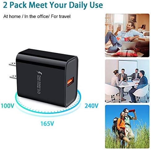 Ultra-Fast Quick Charge 3.0 Wall Charger for Samsung Galaxy Devices & Moto G Power 2025 – High-Speed USB-C Charging Block with Durable Type-C Cable – Compact, Efficient & Compatible with Multiple Models for Optimal Performance