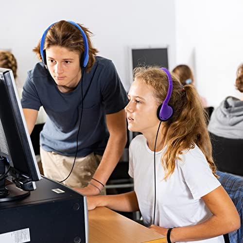 Kingdder Vibrant Multi-Color Over-Ear Headphones – Bulk Pack of 30 for Ultimate Classroom and Family Use – Adjustable Fit for All Ages – Lightweight, Comfortable, and Durable Design – Perfect for Kids, Teens, and Adults – Universal 3.5 mm Compatibility for All Devices