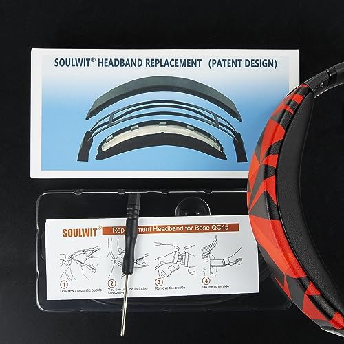 SOULWIT Premium Replacement Headband Pad Kit for Bose Quiet Comfort 45 (QC45), QC SE, and Wireless Headphones – Effortless DIY Upgrade in Stylish Blue for Enhanced Comfort and Performance