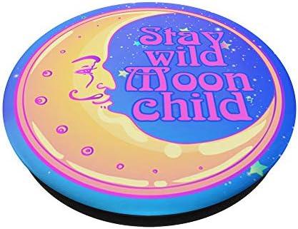 Celestial Boho Pop Socket – Whimsical Moon Design for Enhanced Phone Grip | Versatile Swappable Stand Perfect for Pastel Goth and Witchy Aesthetics | Secure Hold for Effortless Selfies, Texting, and Hands-Free Viewing | Durable Accessory to Showcase Individuality and Elevate Your Mobile Experience