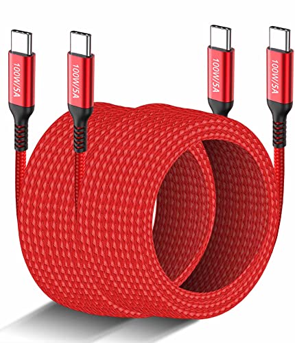 15 FT USB C to USB C Charging Cable – 100 W Fast Power Delivery for i Phone 15 Pro Max, Mac Book Air, i Pad Pro, Samsung Galaxy, One Plus, Google Pixel, PS5 & Xbox – Ultimate Durability and Enhanced Compatibility for Rapid Charging and Data Transfer