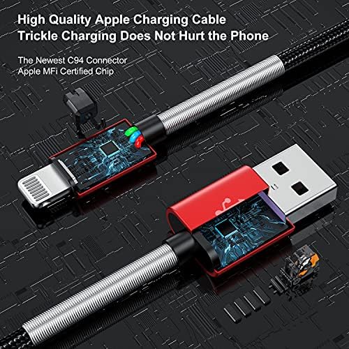 10-Foot Apple MFi Certified USB C to Lightning Charging Cable – Dual Pack High-Speed i Phone Charger for 14/13/12 Series and i Pad – Durable Long Charging Cord for Ultimate Convenience and Flexibility