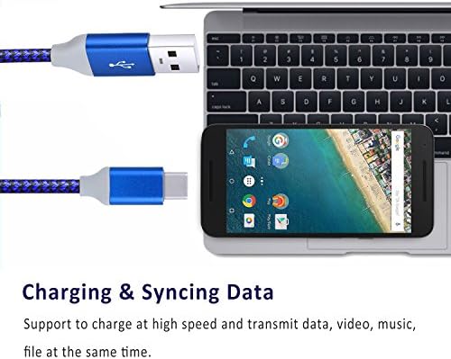 10 ft USB C Fast Charging Cable 3-Pack – Durable Nylon Braided Type C Charger for Android & i Phone 16/15 Pro Max, Samsung Galaxy S25/S24/S23 – Enhanced Performance, Versatile Compatibility & Rapid Data Transfer