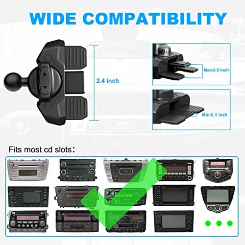Revolutionary CD Slot Phone Holder for Enhanced Driving Convenience – 360° Rotatable Car Mount, Compatible with Pop Sockets and Mag Safe Wallets, Sleek Black Design for Maximum Stability and Safety