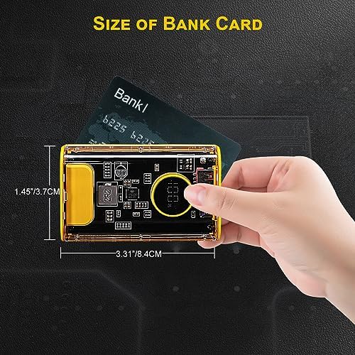 Compact 10000 m Ah Power Bank with Built-In Cables – 22.5 W Fast Charger for i Phone, i Pad, Samsung, and Android Devices – Sleek Transparent Design for Enhanced Battery Monitoring – Ultimate Portable Charging Solution for On-the-Go Lifestyle