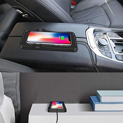 Ultimate Wireless Car Charger Pad: 15 W Fast Charging Solution for i Phone & Android Devices – Non-Slip Design with Secure Mounting Adapter – Universal Compatibility with Samsung Galaxy, LG G8, and More for Effortless On-the-Go Power
