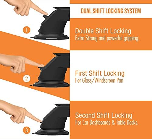 Universal Car Mount Magnetic Mobile Phone Holder for Dashboard & Windshield with 360 Rotating Long Arm & Extra Magnetic Power Designed for India, MagBear Magnetic Car Mount Holder – Enhanced Compatibility and Speed