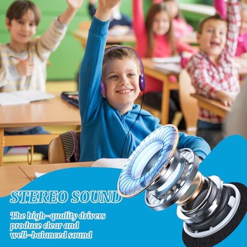 Vibrant 30-Pack Kids Headphones – Customizable Over-Ear Audio Experience for Classrooms, Featuring Adjustable Headbands and Comfort-Optimized Design for Enhanced Learning Engagement