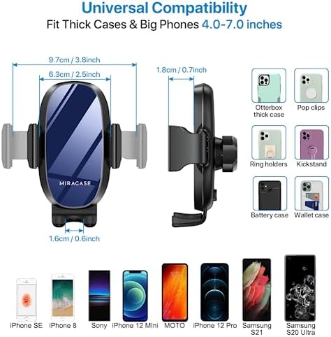 Miracase Adjustable Long Neck Car Cup Phone Holder – Upgraded Universal Smartphone Mount for i Phone, Samsung, and Google – Stylish Pink Design for Enhanced Stability and Easy Access to Navigation and Music – Perfect Vehicle Accessory for Safe Hands-Free Driving