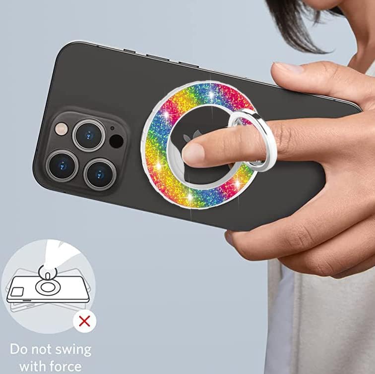 Magnetic Phone Ring Holder Stand – Adjustable Finger Grip with Enhanced Stability and Style for i Phone 12-15 Series – Collapsible Kickstand with Superior 80% Magnetic Strength, Sleek Blue Design for Wireless Charging Compatibility – Ultimate Protection and Versatile Angle Adjustment for Seamless Use