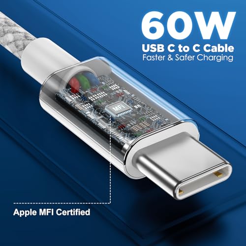 Rapid Charge Revolution: 20 W USB-C Wall Charger for i Phone 15 Series – Versatile 3 ft, 6 ft, and 10 ft Cables Included for Ultimate Flexibility – Ideal for i Pad Pro, Mini, Air, and Air Pods – Compact, Durable Design Perfect for Travel, Home, or Office – Superior Compatibility for All USB-C Devices