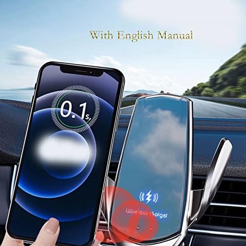 Discover Effortless Charging On The Go with Our 15 W Wireless Car Charger – Auto-Clamping Vent Mount for Secure Smartphone Holder – Fast Charging Solutions for All Vehicle Interiors (Blue) – Enhanced Compatibility with Leading Brands and Safe Usage Features