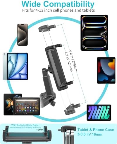 Transform Your Vehicle with the Premium Adjustable CD Slot Tablet Holder – 360° Rotating Mount for i Pad Pro, Galaxy Tab, and Smartphones (4-13″) – Unmatched Stability and Hands-Free Accessibility for Safe Driving and Entertainment on the Go