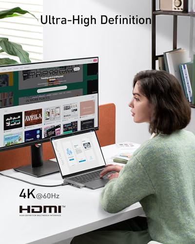 Transform Your Mac Book with the Anker 7-in-2 USB C Hub: Ultimate 4 K HDMI Adapter for Thunderbolt 4, Featuring 1 Type C & 2 USB A Ports – Perfect for Mac Book Pro 13 Inch & Air M1/M2, Boost Your Productivity Anywhere!