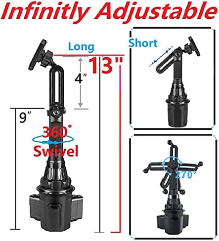 Upgraded 12″ Flexible Gooseneck Magnetic Phone Holder for Car – Ultra Strong X8 N50 Magnet Suction Cup Mount for Secure Dash & Windshield Use – Ideal for Smartphones, Tablets & Enhanced Driving Safety – TECOTEC Automotive Accessory