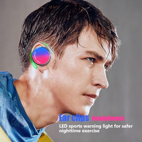 Revolutionary Open Ear Bluetooth Headphones V5.3 – Lightweight Sports Earphones with Superior Noise Cancellation, Four-Microphone Clarity, and Unmatched Battery Life for Active Individuals and Effortless Device Pairing