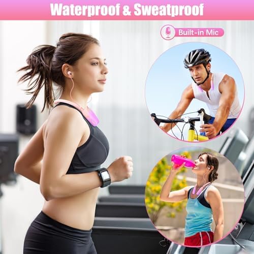 Lecefty Wireless Neckband Headphones – 200-Hour Waterproof Bluetooth Earbuds with Premium Balanced Armature Sound, Hands-Free Calling, Lightweight Comfort for Sports and Outdoor Use – Stylish Silver Finish for Everyday Adventures