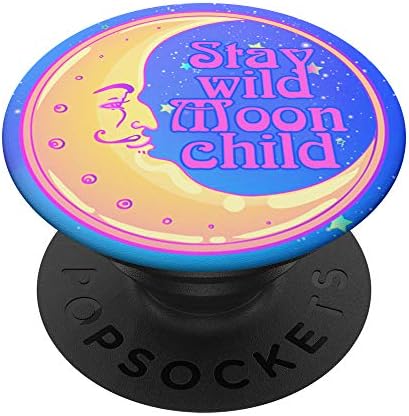 Celestial Boho Pop Socket – Whimsical Moon Design for Enhanced Phone Grip | Versatile Swappable Stand Perfect for Pastel Goth and Witchy Aesthetics | Secure Hold for Effortless Selfies, Texting, and Hands-Free Viewing | Durable Accessory to Showcase Individuality and Elevate Your Mobile Experience