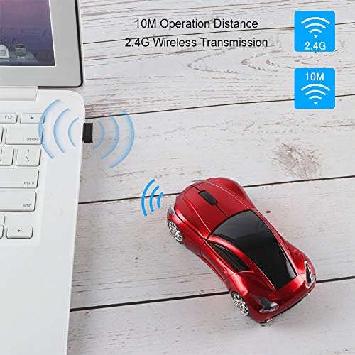 Sleek Yellow Wireless Car Mouse – Cool Sports Car Design for Enhanced Precision with 1600 DPI Optical Technology | Lightweight & Portable USB Receiver Mouse for Laptops, PCs, and Travel | Perfect Gift for Tech Lovers and Professionals