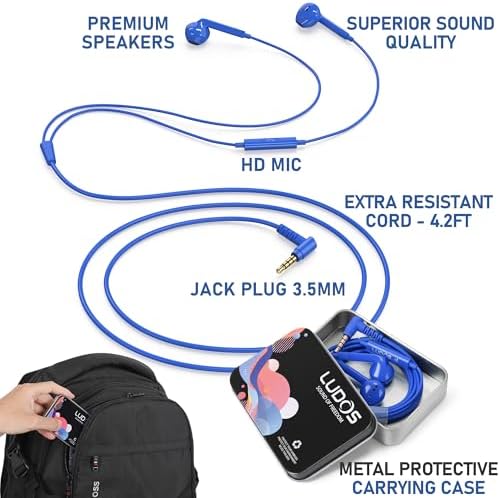 LUDOS FEROX USB-C Earbuds – Premium Wired Headphones for i Phone 16 & Samsung Galaxy Series, Featuring Exceptional Audio Clarity & Deep Bass, Ergonomically Designed for All-Day Comfort, Tangle-Free Cable for Streamlined Use, Supported by an Impressive 5-Year Warranty, Eye-Catching Vibrant Green Finish – Elevate Your Sound Experience for Music Lovers and Gamers Alike