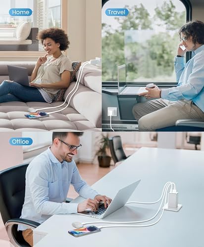 67 W Ga N USB-C Charger Block – Compact Fast Wall Charger with Foldable Prongs & USB-C Cable for Mac Book Pro/Air, i Pad Pro, i Phone 15/14, Galaxy S24/S23, Pixel, Note20 – Ultimate Multi-Device Charging Solution for On-the-Go Power