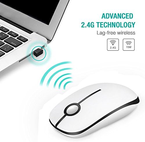 Sleek Vssoplor Wireless Mouse – Ultra-Slim Silent Optical Companion for Laptops & PCs | 2.4 GHz Nano Receiver, Perfect for Quiet Workspaces & Travel | Enhanced Compatibility for Windows, Mac & Linux
