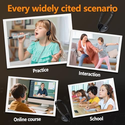 Classroom-Ready Wired On-Ear Headphones for Kids – 25-Pack with 3.5 mm Jack for Exceptional Sound Clarity – Ideal for Engaging Online Learning, Durable and Comfortable for All-Day Use in Educational Environments