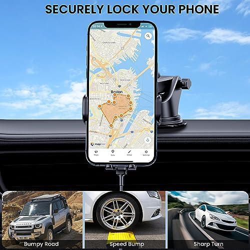 Effortless Driving with 15 W Fast Wireless Car Charger Mount – Universal Auto-Clamping Phone Holder for i Phone & Samsung – Dashboard & Air Vent Compatibility for Stress-Free Charging on the Go – Durable and Stylish Design for Modern Vehicles